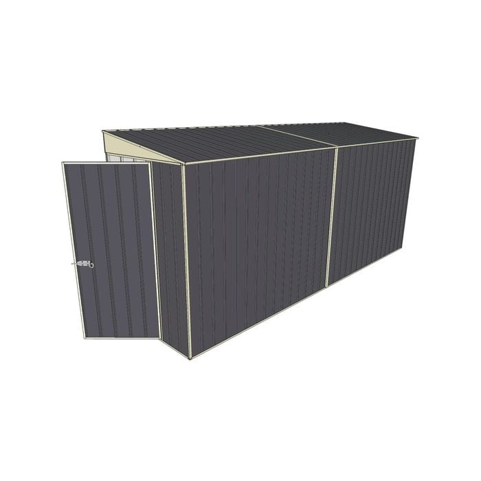 Build-A-Shed 1.2 x 4.5 x 2.0m Skillion No Side Doors Shed - Grey