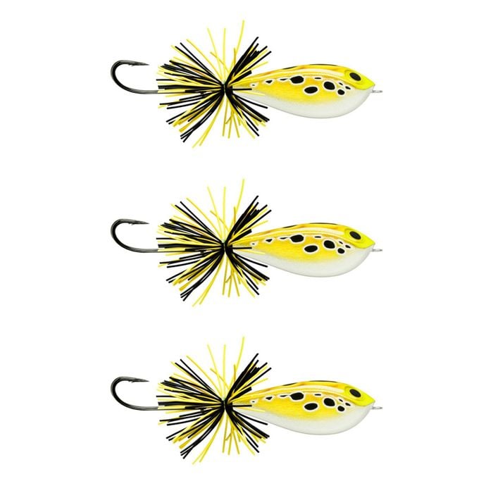 3x Rapala 4.5cm BX Skitter Frog Topwater Fishing Lures - Live Leopard Frog