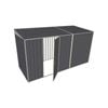 Build-a-Shed 1.5 x 3.7 x 2m Single Hinged Side Door Skillion Shed - Grey