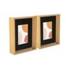 Nicola Spring 3d Deep Box Photo Frames - 8 X 10" With 4 X 6" Mount - Light Wood/black - Pack Of 5