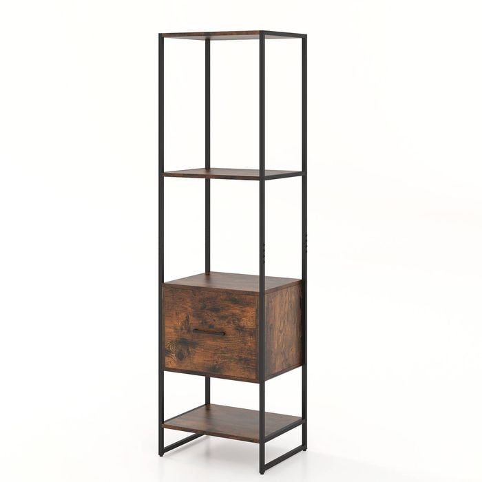 Costway 5-tier Bookshelf Display Bookcase Storage Organizer