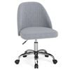 Costway Desk Chair Padded Office Chair Swivel Vanity Chair Grey