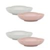2x 2pc Ecology Matte Porcelain Bloom Oval Dip Bowls 12 x16cm Birch, Pink Salt