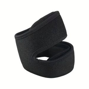 NNEOBA 2pcs Adjustable Patella Knee Support Brace Dual Strap Protector Black