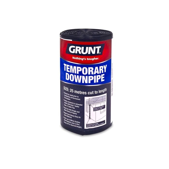Grunt 90mm x 25m Temporary 100um Polythene Downpipe Roll