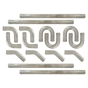 16 Pc Universal Dual Exhaust Mandrel Bend Kit, 3 inch