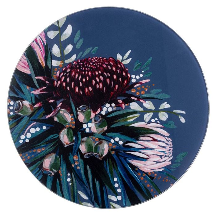 Ashdene Glass 30cm Radiance Midnight Round Surface Protector