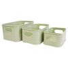 3pc LVD Metal Utility Box Set 29.5x19.5cm/25x16.5cm/19.8x14cm Sage