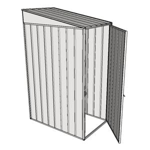 Build-A-Shed 1.2 x 0.8 x 2.0m Skillion Single Hinged Side Door Shed - Zinc