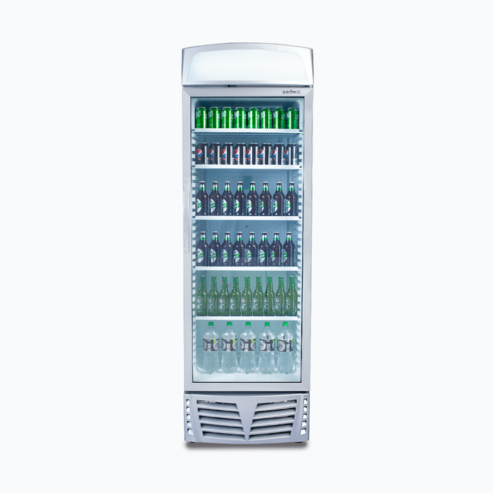 Bromic Upright Display Fridge - 438L - 1 Door - Flat Glass - Lightbox