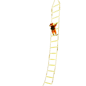 Lifebay Santa's Festive Climb: Illuminated Christmas Ladder Light