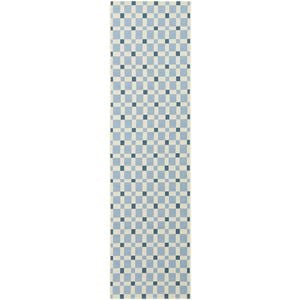 The Rug Connection Horizon Tito Blue 300x80cm - Medium Runner Pet Friendly Outdoor Rug