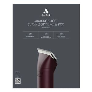 Andis Super 2 Speed Ultraedge Agc Grooming Clipper For Dogs Burgundy  1 Pack