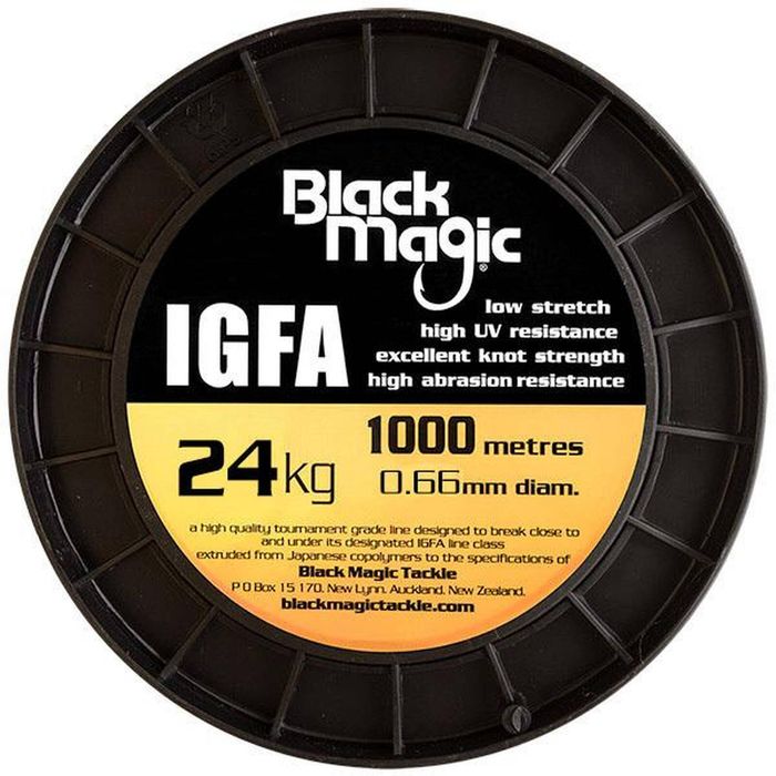 Black Magic 1000m IGFA Hi Viz Yellow Monofilament Line 24Kg