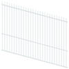 ProtectorAl 1201-2400mm x 1800mm Pearl White Picket Top Pool Fence Panel Raked Up to 15º