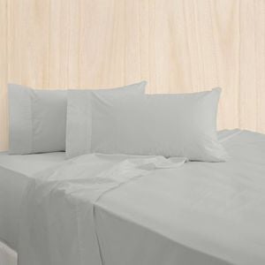 Bas Phillips Bamboo Cotton 400tc Bed Sheet Set W/pillowcase Mega Queen Silver