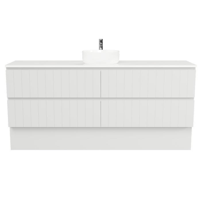 New England Joinery 1800mm Splendor Centre Basin SilkSurface Top Floor Standing Vanity