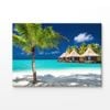 Tropical Island & Palm Trees Print 100% Australian Made 120x90cm (Stretched Canvas)