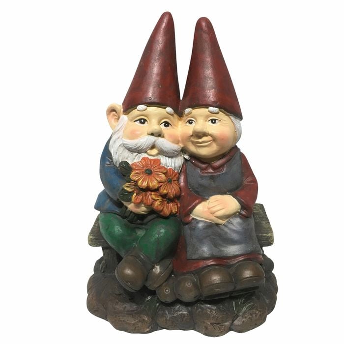 Northcote Pottery 18 x 25cm Gnome Couple Garden Statue