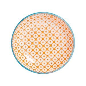 Nicola Spring Hand Printed Sauce Dish - Japanese Style Porcelain Salad Serving Plate - 10cm
