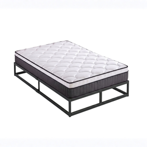 Zinus Single Joseph Metal Bed Base & Pocket Spring Mattress Set, Support iCoil Eurotop
