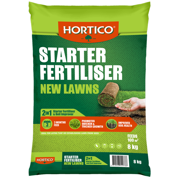 Hortico 8kg New Lawns Starter Fertiliser