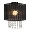 Brilliant 26 x 28cm Bette Black And Clear Bead Batten Fixture