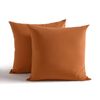 Dreamaker 250TC Cotton & Recycled Polyester Blend European Pillowcase Twin Pack Rust