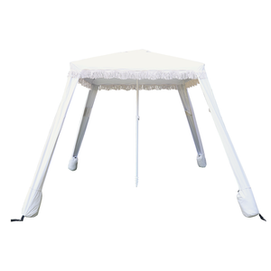 Marquee 1.7m Beach Gazebo in Egret with Tassels