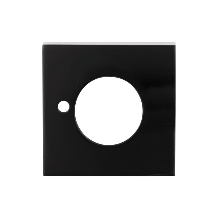 Lockwood Matt Black Velocity Small Rose Privacy Trim