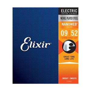 Elixir #12007 Electric Nanoweb 7 Strings Nickel Plated Steel Super 9-52 Light