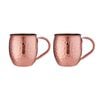 2pc Tempa Spencer Hammered Copper Handled Mug
