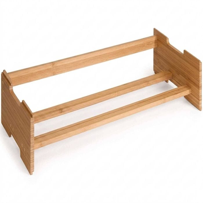 P&p Natural Bamboo Shoe Rack Stackable Organizer Shelf Multi Tier Storage Stand Unit
