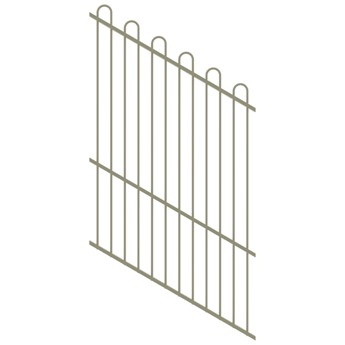 ProtectorAl 0350-1200W x 1800H Paperbark Loop Top Pool Fence Panel Raked 16-30º