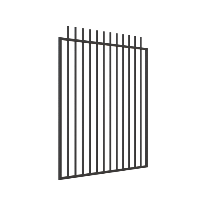 RapidFence 1470 x 1500mm Dark Grey Leaf Picket Gate