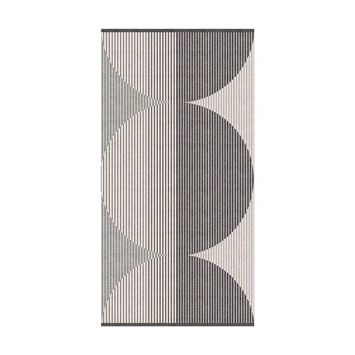 KAS Australia Harri Bath Towel Modern Cotton Yarn Dyed Jacquard 600GSM Charcoal