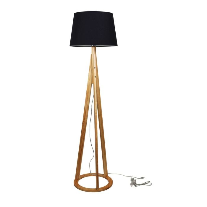 Oriel Lighting Stabb Complete Base & Shade Floor Lamp Black