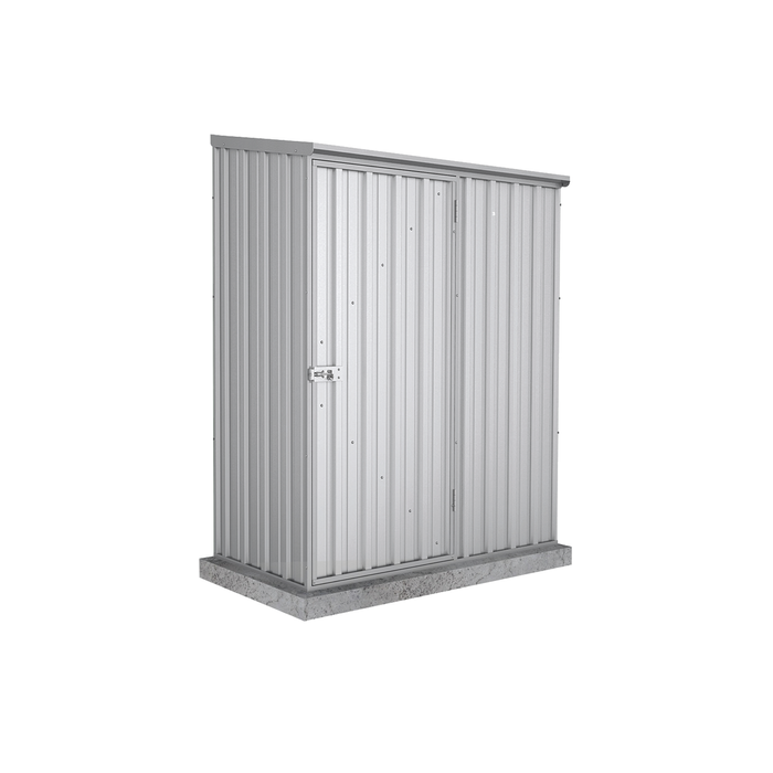 Absco Sheds 1.52 x 0.78 x 1.95m Zincalume Single Door Garden Shed with Anchors