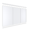 Lugna 2100 x 2701-3600mm Triple Melamine Wardrobe Sliding Door Custom Package