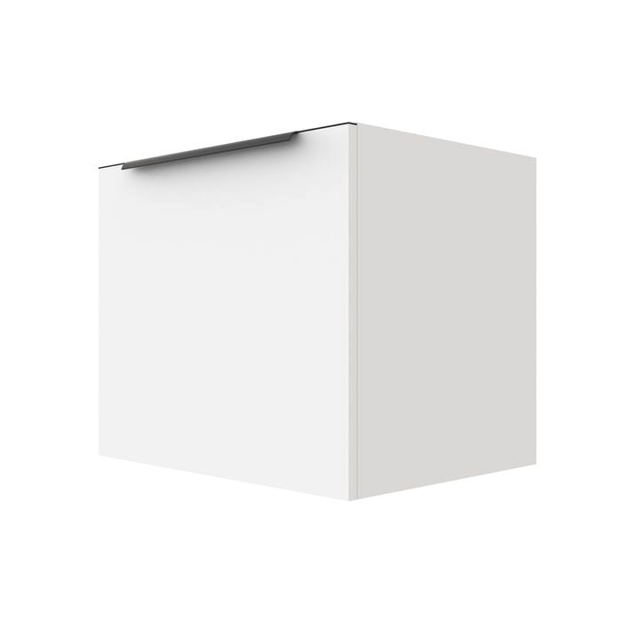 Stein 600 x 450 x 500mm White Select Wall Hung Black Integrated Handle Vanity - Cabinet Only  