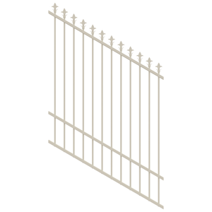 ProtectorAl 0350-1200W x 1500H Surfmist Spear Top Pool Fence Panel Raked 16-30º