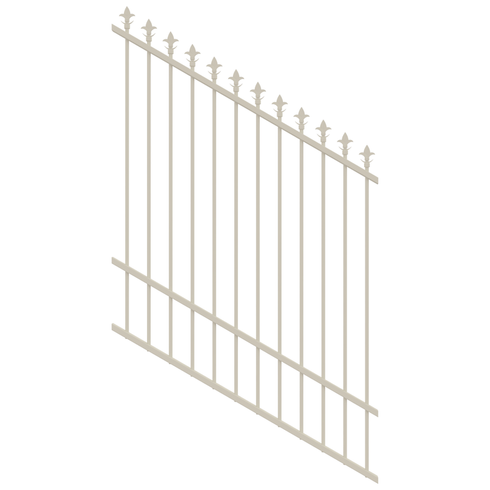ProtectorAl 0350-1200W x 1500H Surfmist Spear Top Pool Fence Panel Raked 16-30º