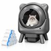 Advwin 50L Self Cleaning Cat Litter Box +200PCS Automatic Cat Litter Box Waste Receptacles Bags