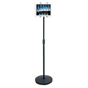 Aidata US-2006W Straight Tablet Floor Stand Black w/ MEDIUM Bracket