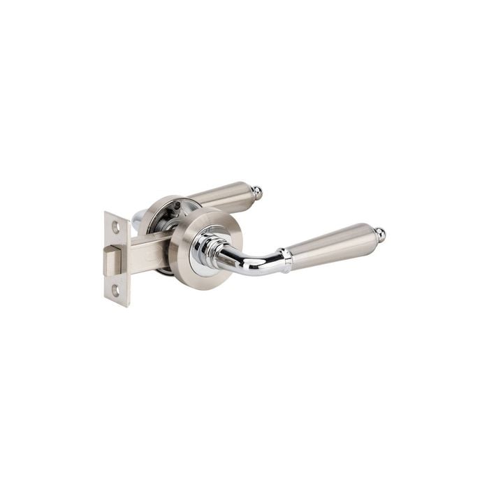 Zanda 75mm Brushed Nickel/Chrome Plate Oxford Passage Set