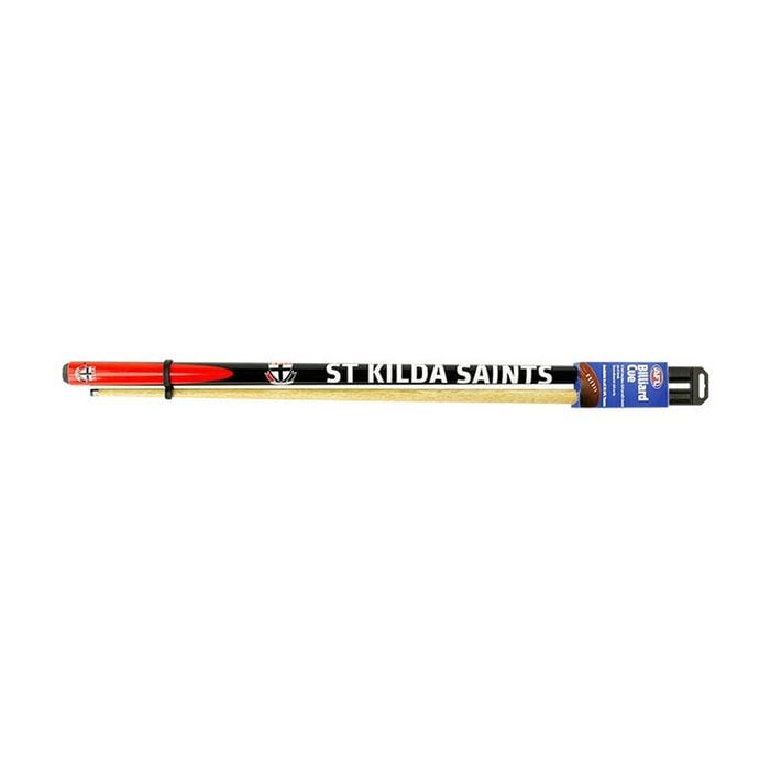 AFL 2-Piece Cue St. Kilda Saints Ash Shaft 10mm Elkmaster Tip Billiards/Pool