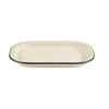 Urban Style Enamelware 21cm Porcelain w/ Green Rim Tray - Cottage