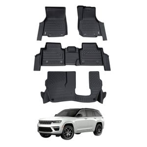 AUSGO 3-Row Set Car Floor Mats for Jeep Grand Cherokee L WL Series 7-Seat 2021-Onwards Floor Liners