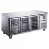 FED-X Three Glass Door Bench Fridge 