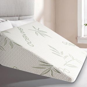 Cool Gel Memory Foam Bed Wedge Pillow Neck Support